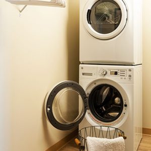 Two Bedroom Model Full Size Energy Star Washer And Dryer In Separate Laundry Room